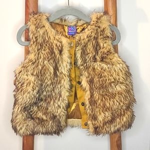 Toddler faux fur vest